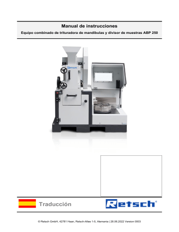Retsch ABP 250 Instrucciones de operación | Manualzz