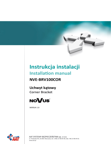 Novus NVE-BRV100COR Corner bracket 28° Installation Manual | Manualzz