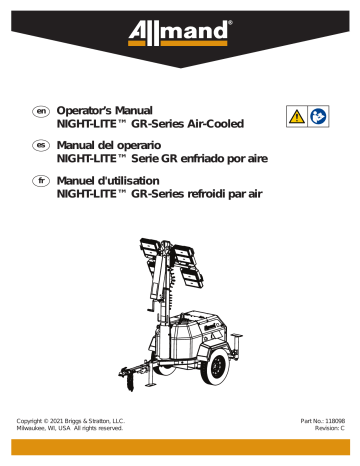 Allmand Night-Lite Air-Cooled Light Tower Operators Manual | Manualzz