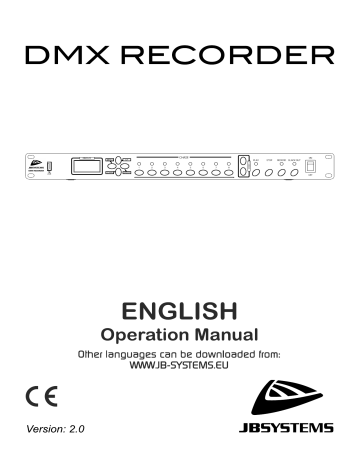 JB Systems DMX RECORDER Controller Owner's Manual | Manualzz