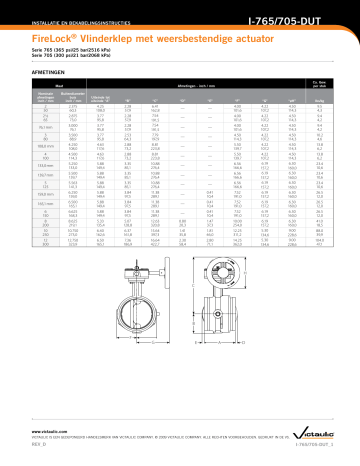 Victaulic FireLock™ Butterfly Valve Series 765 and 705 Installation