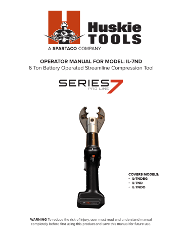 HUSKIE- 6 Ton Battery Powered Streamline Compression Tool (69-IL-ND