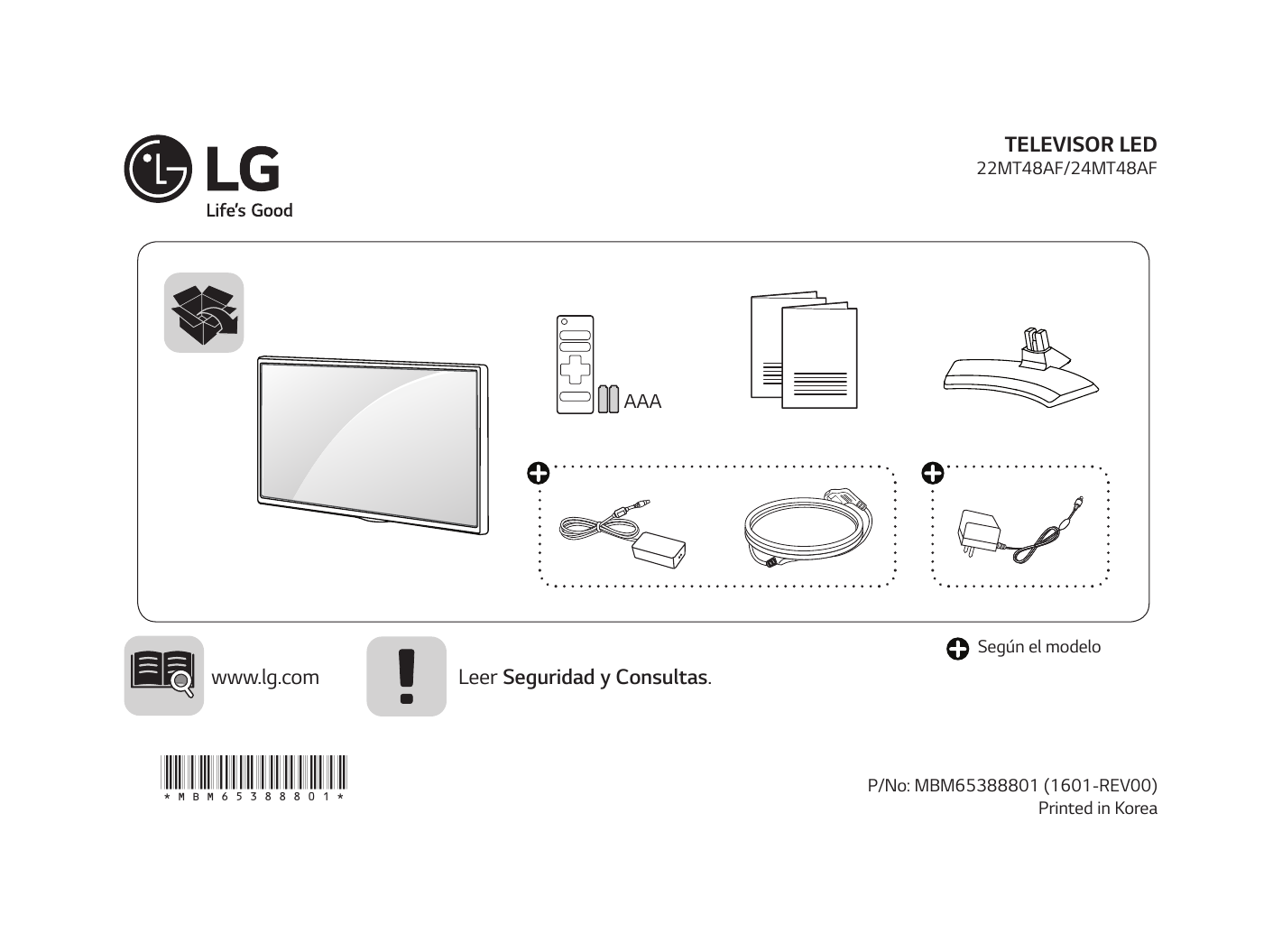 Televisor LG 24 Modelo: 24TL520A-PM