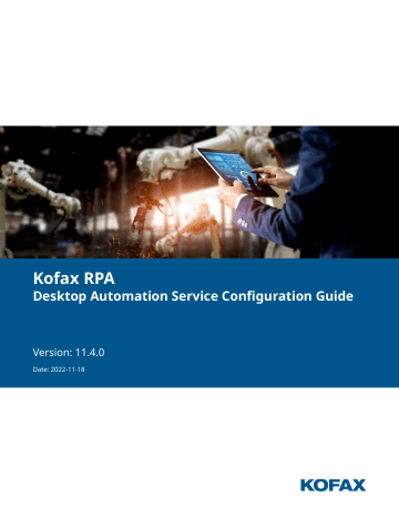 Kofax RPA 11.4.0 Configuration Guide | Manualzz