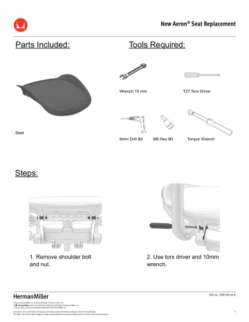 Herman Miller Aeron Stool Product Instructions | Manualzz