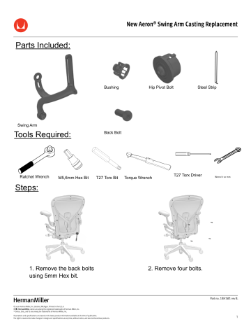 Herman Miller Aeron Stool Product Instructions | Manualzz