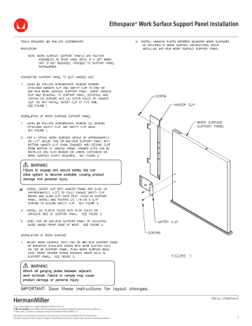 Herman Miller Ethospace System Product Instructions | Manualzz