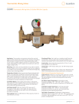 Guardian Equipment G6040 1 x 1-1/4 in. FNPT Thermostat Mixing Valve Specification