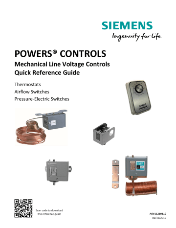 Siemens  Thermostats — Custom Controls Group