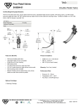 T&amp;S Brass B-0504-01 Double Pedal Valve, Wall Mount, Loose Key Angle Stops, Angle Volume Control Specification