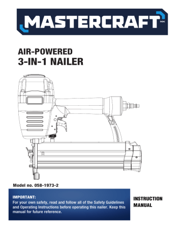 Mastercraft 3-in-1 Pneumatic Nailer Owner Manual | Manualzz