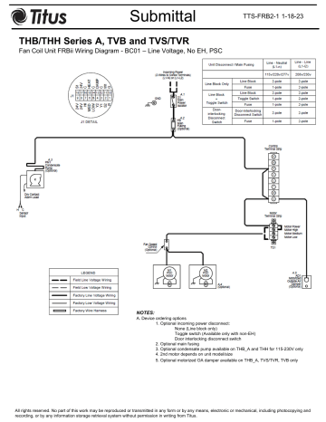 Titus TVSS Vertical High-Rise Secondary Twin Pack Wiring Diagram | Manualzz
