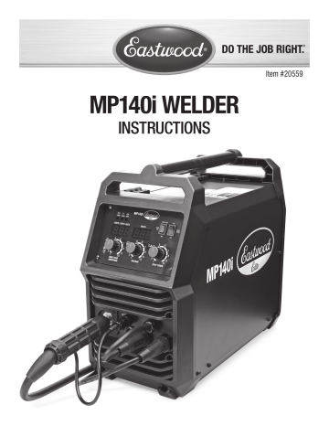 Eastwood Elite 140 Amp MP140i Multi Process Welder MIG - TIG -Stick ...