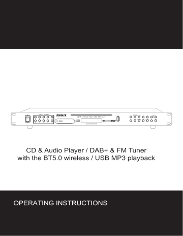 Redback A2734 Bluetooth CD & Audio Player/DAB+ & FM Tuner Instructions | Manualzz