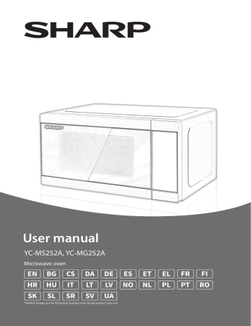 Sharp YC-MS252AE-B Microwave Brugervejledning | Manualzz