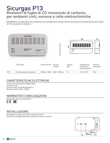 FANTINI P11 SICURGAS RILEVATORE DI FUGHE DI GAS METANO E GPL - Foto 2