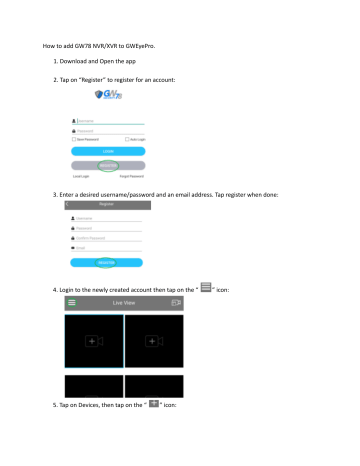 GW Security GWEyePro Setup Guide | Manualzz