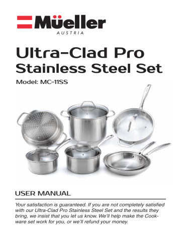 Mueller MC 11SS Ultra Clad Pro Stainless Steel 11 Piece Cookware Set User Manual Manualzz