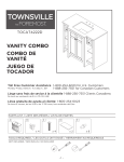 Foremost TOCAT4222D Townsville 42 in. Vanity Instructions