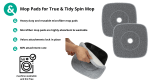 True &amp; Tidy MP-800 2-Piece Mop Pad Replacement Set for TrueClean Mop and Bucket System Instructions