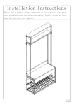 TRIBESIGNS WAY TO ORIGIN HD-JW0327 Brown 4-in-1 Entryway Coat Rack User guide