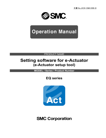 SMC EQ Controller Setting software Owner's Manual | Manualzz