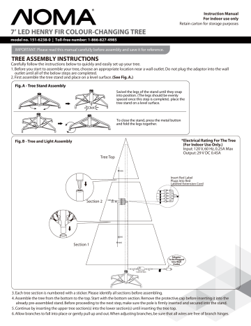 NOMA Pre-Lit Henry Fir Christmas Tree Owner Manual | Manualzz