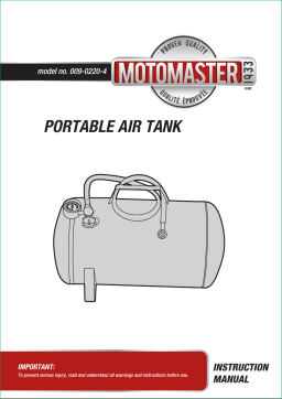 MotoMaster Air Tank, 11-Gallon Owner Manual