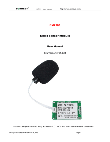 SONBEST SM7901 Noise Sensor Module User Manual | Manualzz