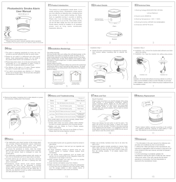 HEIMAN HS1SA Photoelectric Smoke Alarm User Manual Manualzz