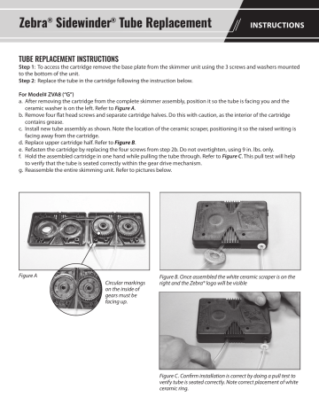 ZEBRA Sidewinder Tube Replacement Instructions | Manualzz