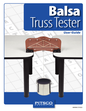 PITSCO EDUCATION 37764 Balsa Truss Tester User Guide | Manualzz