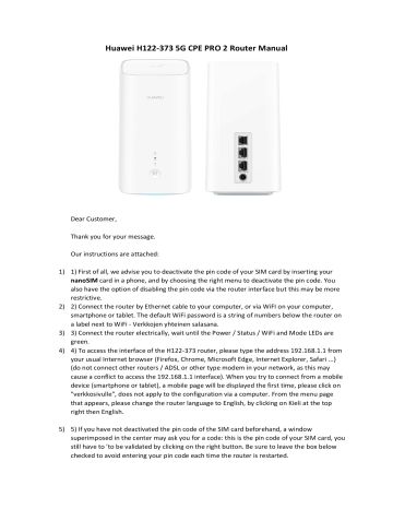 huawei 5g cpe pro 2 h122 373 manual