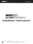 NIBCO Press System for Leak Proof Connections Instruction manual