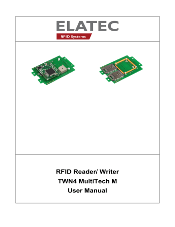ELATEC RFID TWN4 RFID Reader User Manual | Manualzz
