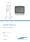 HAMILTON MEDICAL G5 Mechanical Ventilator User Manual