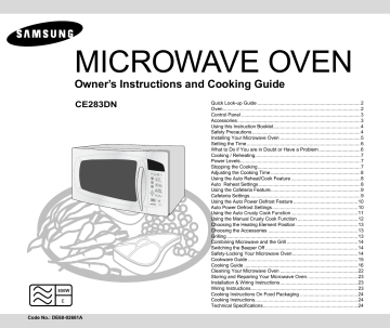 samsung microwave oven ce283dn