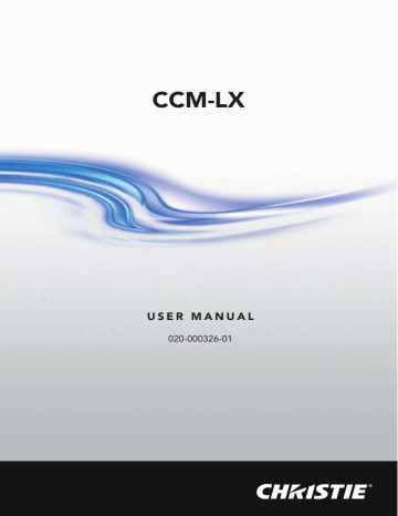 [2] Control by the projector. Christie CCM-LX, LX380 LCD x3, LX380L, LX450 LCD x3 | Manualzz