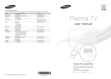 Samsung PS51D451 User manual | Manualzz