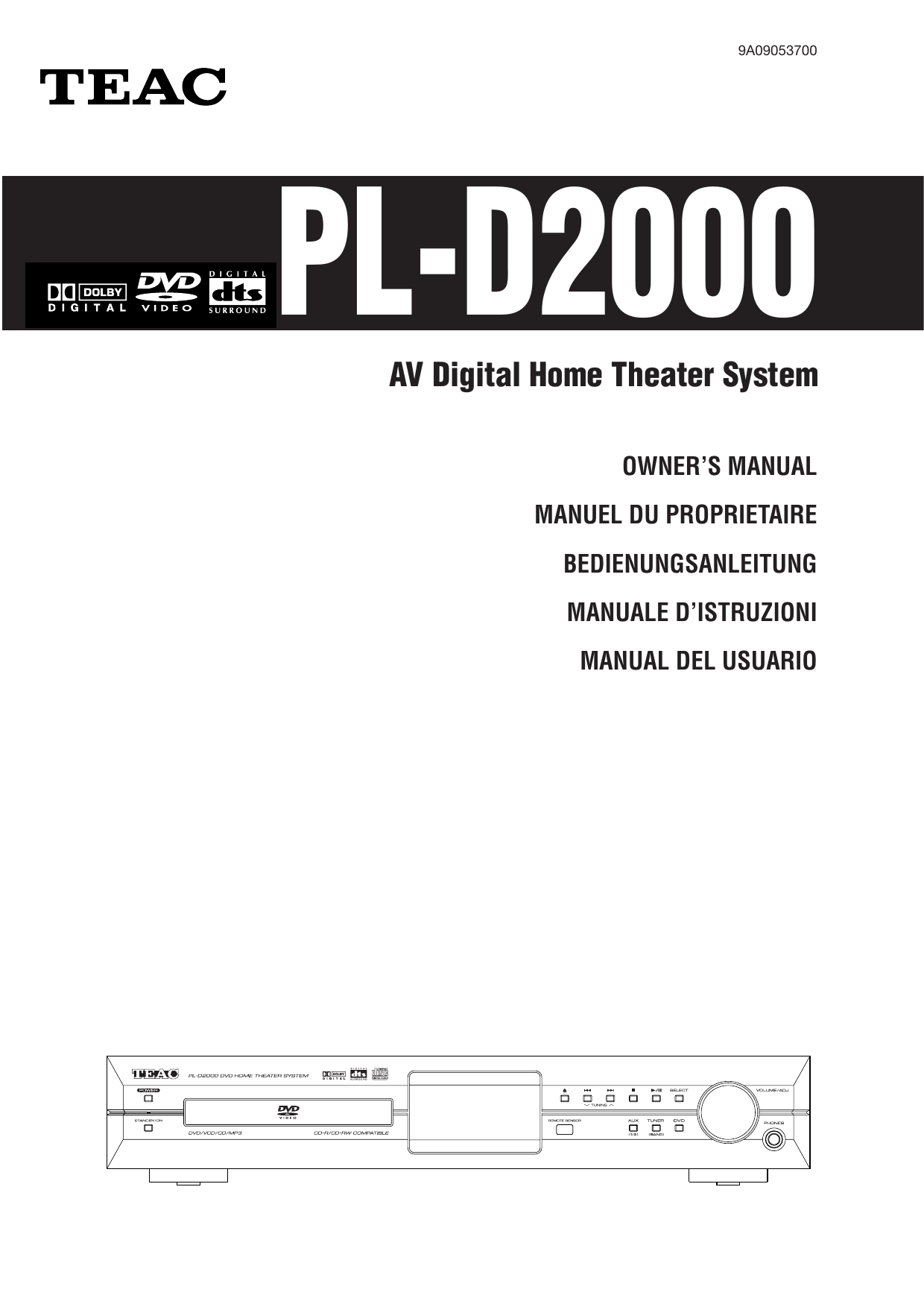 TEAC PL-D2000 Owner's Manual