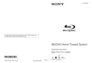 Sony BDV-E300 User Guide Manual Pdf | Manualzz