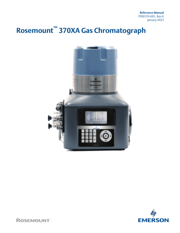 Rosemount 370XA Gas Chromatograph Owner's Manual | Manualzz