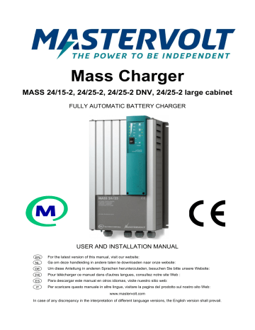 Mastervolt Mass 24/15-2 User manual | Manualzz