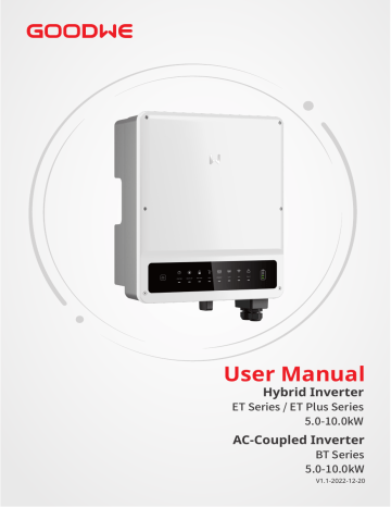 GoodWe BT Series User Manual | Manualzz