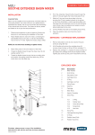Mizu 9508782 Soothe Extended Basin Mixer Tap Chrome Installation Instructions