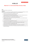 Nobili 9502277 Oz T7 L Pull Out Sink Mixer Chrome Installation Instructions