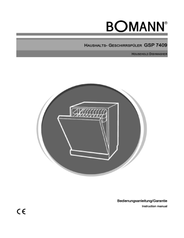 Bomann GSP 7409 Dishwasher Instruction manual | Manualzz