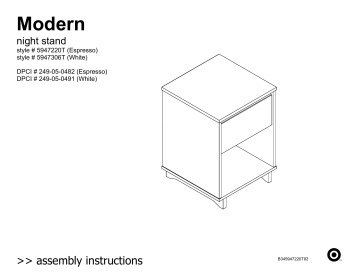Dorel Home 5947306T Austin Nightstand Assembly Manual | Manualzz