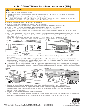 Wolf Steel AUB Universal Blower Kit for Ascent Fireplace Installation ...