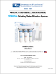 EWS DWS 1/2 in. Essential Drinking Water Filtration Installation Manual